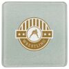 Square DyeTrans Glass Coaster, with White Sublimation Backing, 3.93" x 3.93" x .16". Tempered Textu Thumbnail