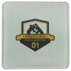 Square DyeTrans Glass Coaster, with White Sublimation Backing, 3.93" x 3.93" x .16". Tempered Textu Thumbnail