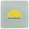 Square DyeTrans Glass Coaster, with White Sublimation Backing, 3.93" x 3.93" x .16". Tempered Textu Thumbnail