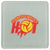 Square DyeTrans Glass Coaster, with White Sublimation Backing, 3.93" x 3.93" x .16". Tempered Textu Thumbnail