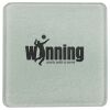 Square DyeTrans Glass Coaster, with White Sublimation Backing, 3.93" x 3.93" x .16". Tempered Textu Thumbnail