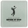 Square DyeTrans Glass Coaster, with White Sublimation Backing, 3.93" x 3.93" x .16". Tempered Textu Thumbnail