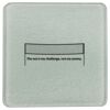 Square DyeTrans Glass Coaster, with White Sublimation Backing, 3.93" x 3.93" x .16". Tempered Textu Thumbnail