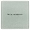 Square DyeTrans Glass Coaster, with White Sublimation Backing, 3.93" x 3.93" x .16". Tempered Textu Thumbnail