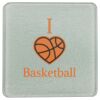 Square DyeTrans Glass Coaster, with White Sublimation Backing, 3.93" x 3.93" x .16". Tempered Textu Thumbnail