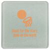 Square DyeTrans Glass Coaster, with White Sublimation Backing, 3.93" x 3.93" x .16". Tempered Textu Thumbnail