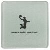 Square DyeTrans Glass Coaster, with White Sublimation Backing, 3.93" x 3.93" x .16". Tempered Textu Thumbnail