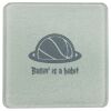Square DyeTrans Glass Coaster, with White Sublimation Backing, 3.93" x 3.93" x .16". Tempered Textu Thumbnail