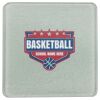 Square DyeTrans Glass Coaster, with White Sublimation Backing, 3.93" x 3.93" x .16". Tempered Textu Thumbnail