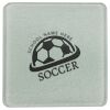 Square DyeTrans Glass Coaster, with White Sublimation Backing, 3.93" x 3.93" x .16". Tempered Textu Thumbnail