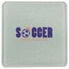 Square DyeTrans Glass Coaster, with White Sublimation Backing, 3.93" x 3.93" x .16". Tempered Textu Thumbnail