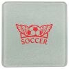 Square DyeTrans Glass Coaster, with White Sublimation Backing, 3.93" x 3.93" x .16". Tempered Textu Thumbnail