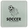 Square DyeTrans Glass Coaster, with White Sublimation Backing, 3.93" x 3.93" x .16". Tempered Textu Thumbnail