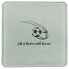 Square DyeTrans Glass Coaster, with White Sublimation Backing, 3.93" x 3.93" x .16". Tempered Textu Thumbnail