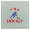 Square DyeTrans Glass Coaster, with White Sublimation Backing, 3.93" x 3.93" x .16". Tempered Textu Thumbnail