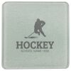 Square DyeTrans Glass Coaster, with White Sublimation Backing, 3.93" x 3.93" x .16". Tempered Textu Thumbnail