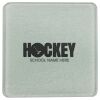 Square DyeTrans Glass Coaster, with White Sublimation Backing, 3.93" x 3.93" x .16". Tempered Textu Thumbnail
