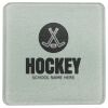Square DyeTrans Glass Coaster, with White Sublimation Backing, 3.93" x 3.93" x .16". Tempered Textu Thumbnail