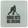 Square DyeTrans Glass Coaster, with White Sublimation Backing, 3.93" x 3.93" x .16". Tempered Textu Thumbnail