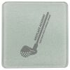 Square DyeTrans Glass Coaster, with White Sublimation Backing, 3.93" x 3.93" x .16". Tempered Textu Thumbnail