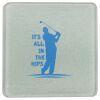 Square DyeTrans Glass Coaster, with White Sublimation Backing, 3.93" x 3.93" x .16". Tempered Textu Thumbnail