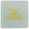 Square DyeTrans Glass Coaster, with White Sublimation Backing, 3.93" x 3.93" x .16". Tempered Textu Thumbnail