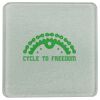 Square DyeTrans Glass Coaster, with White Sublimation Backing, 3.93" x 3.93" x .16". Tempered Textu Thumbnail