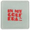 Square DyeTrans Glass Coaster, with White Sublimation Backing, 3.93" x 3.93" x .16". Tempered Textu Thumbnail