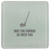 Square DyeTrans Glass Coaster, with White Sublimation Backing, 3.93" x 3.93" x .16". Tempered Textu Thumbnail