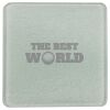 Square DyeTrans Glass Coaster, with White Sublimation Backing, 3.93" x 3.93" x .16". Tempered Textu Thumbnail