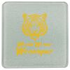 Square DyeTrans Glass Coaster, with White Sublimation Backing, 3.93" x 3.93" x .16". Tempered Textu Thumbnail