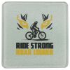 Square DyeTrans Glass Coaster, with White Sublimation Backing, 3.93" x 3.93" x .16". Tempered Textu Thumbnail