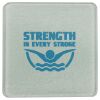 Square DyeTrans Glass Coaster, with White Sublimation Backing, 3.93" x 3.93" x .16". Tempered Textu Thumbnail