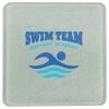 Square DyeTrans Glass Coaster, with White Sublimation Backing, 3.93" x 3.93" x .16". Tempered Textu Thumbnail