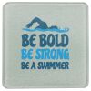 Square DyeTrans Glass Coaster, with White Sublimation Backing, 3.93" x 3.93" x .16". Tempered Textu Thumbnail