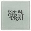 Square DyeTrans Glass Coaster, with White Sublimation Backing, 3.93" x 3.93" x .16". Tempered Textu Thumbnail
