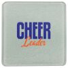Square DyeTrans Glass Coaster, with White Sublimation Backing, 3.93" x 3.93" x .16". Tempered Textu Thumbnail