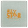 Square DyeTrans Glass Coaster, with White Sublimation Backing, 3.93" x 3.93" x .16". Tempered Textu Thumbnail