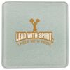 Square DyeTrans Glass Coaster, with White Sublimation Backing, 3.93" x 3.93" x .16". Tempered Textu Thumbnail