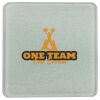 Square DyeTrans Glass Coaster, with White Sublimation Backing, 3.93" x 3.93" x .16". Tempered Textu Thumbnail