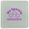 Square DyeTrans Glass Coaster, with White Sublimation Backing, 3.93" x 3.93" x .16". Tempered Textu Thumbnail