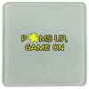 Square DyeTrans Glass Coaster, with White Sublimation Backing, 3.93" x 3.93" x .16". Tempered Textu Thumbnail
