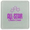 Square DyeTrans Glass Coaster, with White Sublimation Backing, 3.93" x 3.93" x .16". Tempered Textu Thumbnail