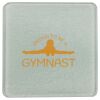 Square DyeTrans Glass Coaster, with White Sublimation Backing, 3.93" x 3.93" x .16". Tempered Textu Thumbnail