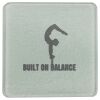 Square DyeTrans Glass Coaster, with White Sublimation Backing, 3.93" x 3.93" x .16". Tempered Textu Thumbnail