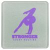 Square DyeTrans Glass Coaster, with White Sublimation Backing, 3.93" x 3.93" x .16". Tempered Textu Thumbnail