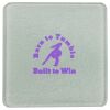 Square DyeTrans Glass Coaster, with White Sublimation Backing, 3.93" x 3.93" x .16". Tempered Textu Thumbnail