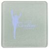 Square DyeTrans Glass Coaster, with White Sublimation Backing, 3.93" x 3.93" x .16". Tempered Textu Thumbnail