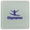 Square DyeTrans Glass Coaster, with White Sublimation Backing, 3.93" x 3.93" x .16". Tempered Textu Thumbnail