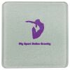 Square DyeTrans Glass Coaster, with White Sublimation Backing, 3.93" x 3.93" x .16". Tempered Textu Thumbnail